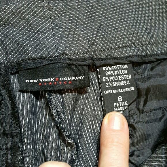 New York & Company pinstriped slacks 8P - Picture 4 of 4